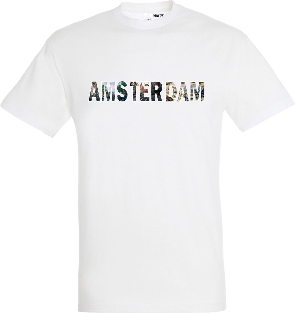 T-shirt AMSTERDAM | Amsterdam skyline | leuke cadeaus voor mannen | Wit | maat XXL